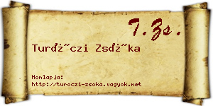 Turóczi Zsóka névjegykártya